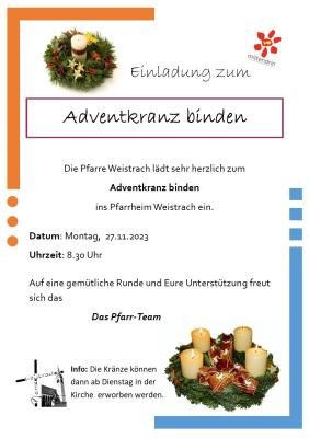 Adventkranz binden