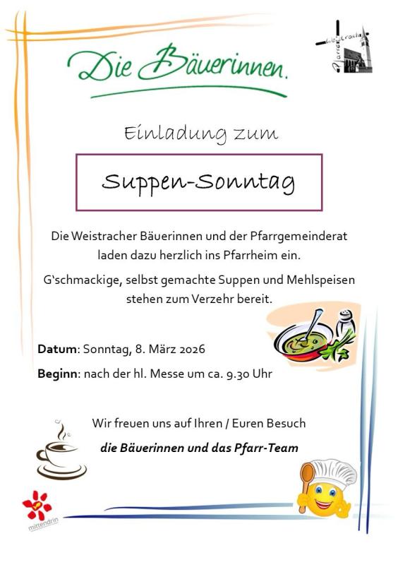 Einladung Suppen-Sonntag